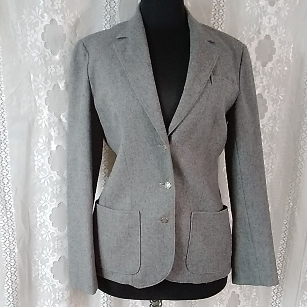 PENDLETON VINTAGE 100% VIRGIN WOOL WOMEN'S JACKET SZ SM APPROXIMATE NO LABEL